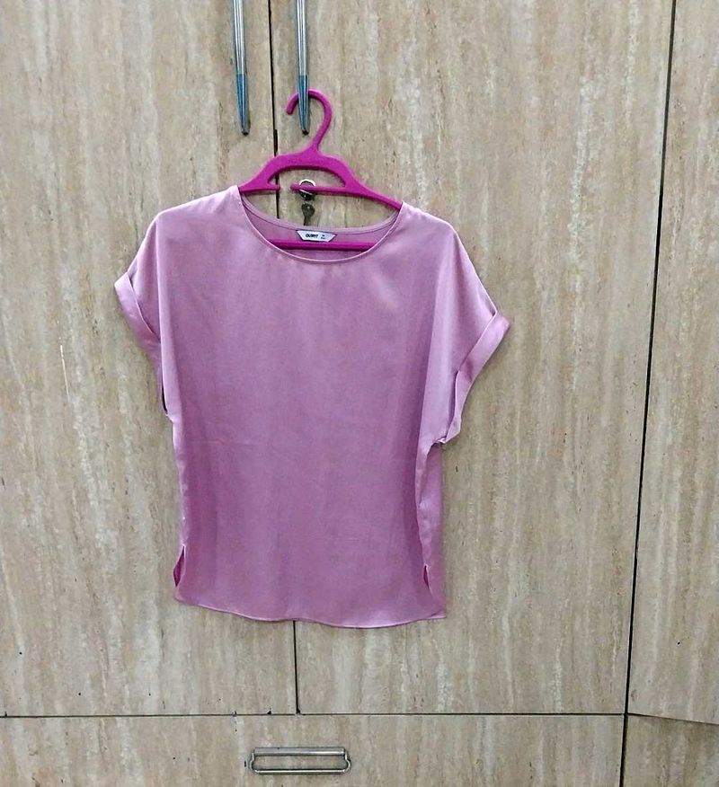 A Lavender Satin Top.