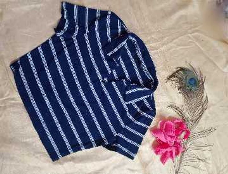 Striped Navy Blue T-Shirt