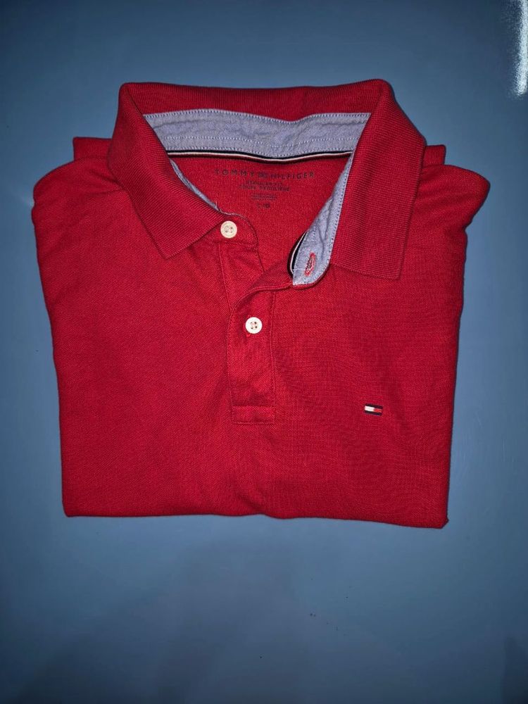 Tommy Hilfiger Red Polo T- Shirt