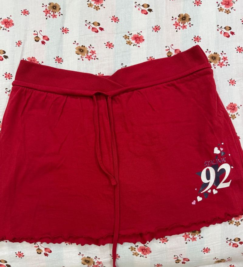 Red Mini Skort