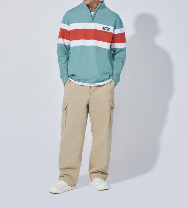 Striped Colorblock Pullover Top