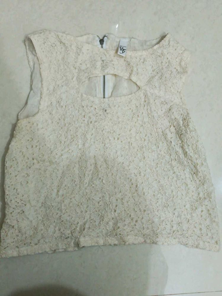 Lace Cutout Top