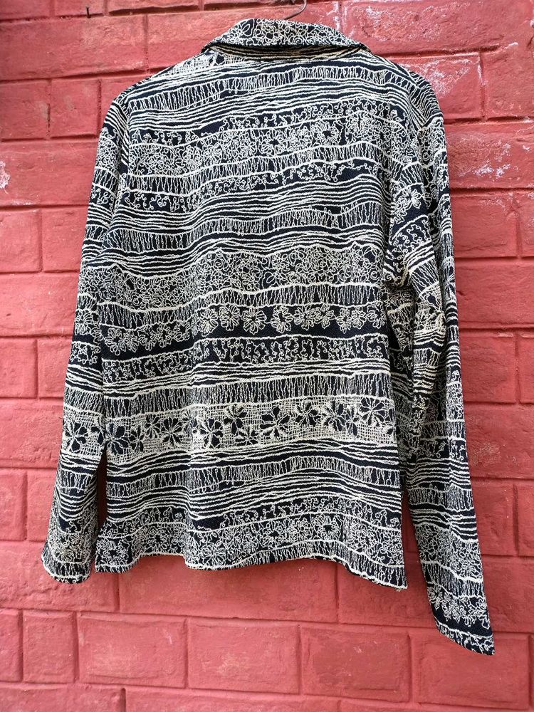 Patterned Button-Down Top