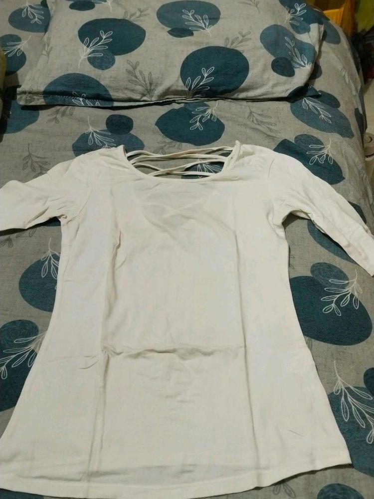 White Long Sleeve Top
