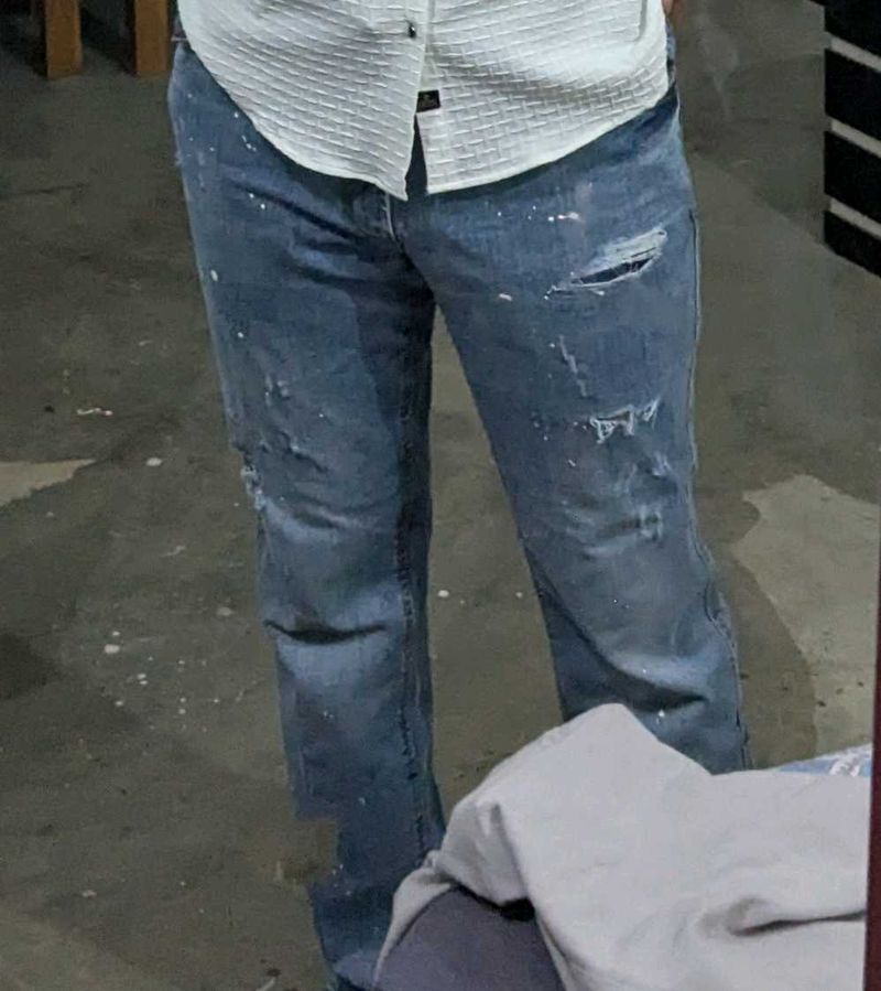 Blue Distress Jeans Like New Condition