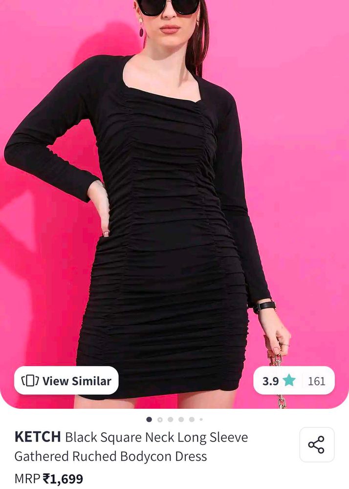 Chic Black Bodycon Mini Dress