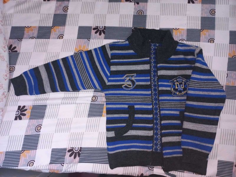 Striped Zip-Up Sweater