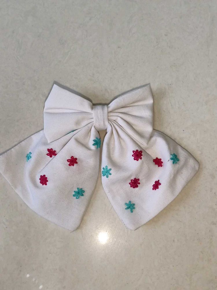 Embroidery Hair Bows