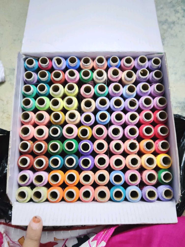 Set of 50 Sewing Thread Bundle - Assorted Colors