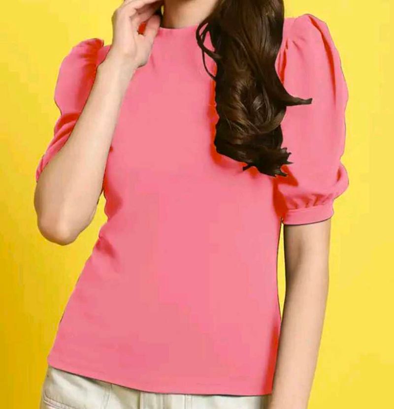 Casual Puff Sleeves Women Top