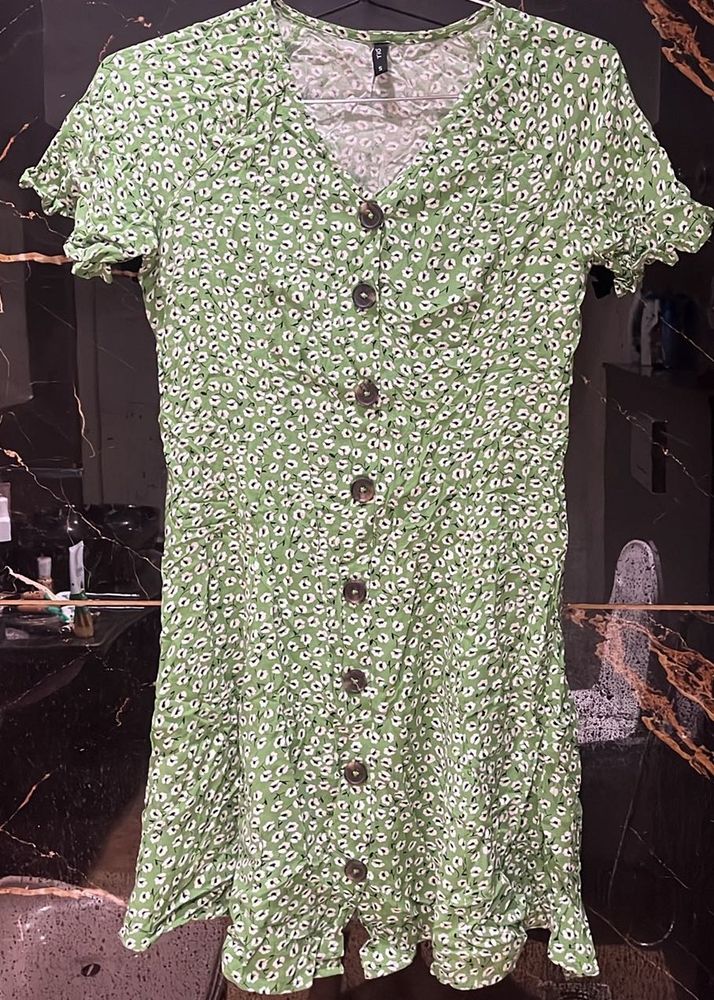 Floral Green Dress