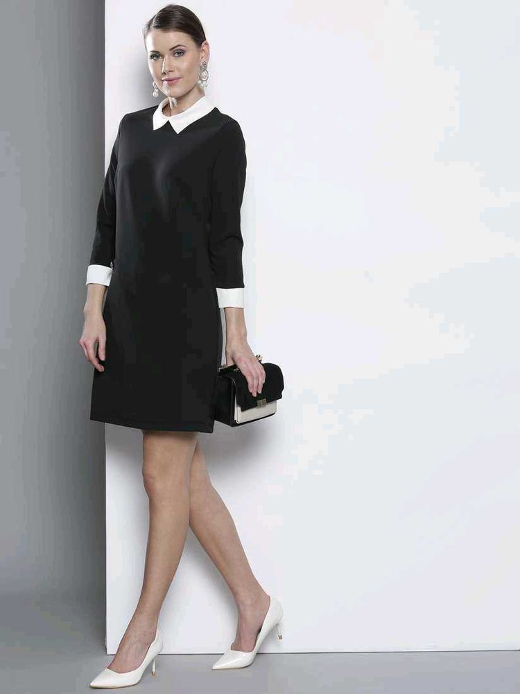 Korean Black And White Dress