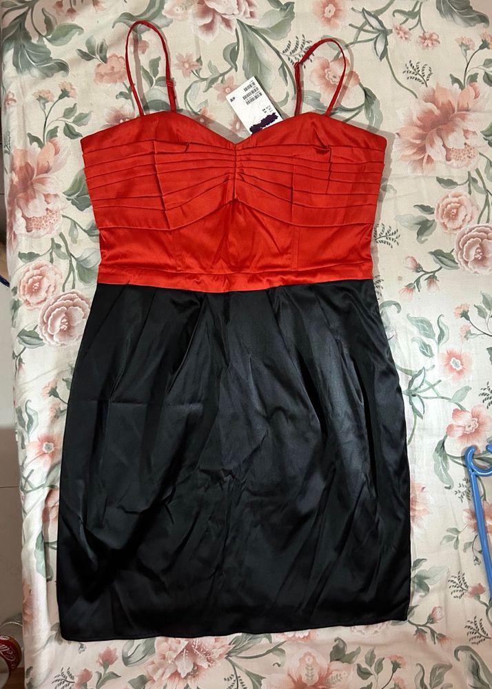 h&amp;m Red &amp; Black Party Dress