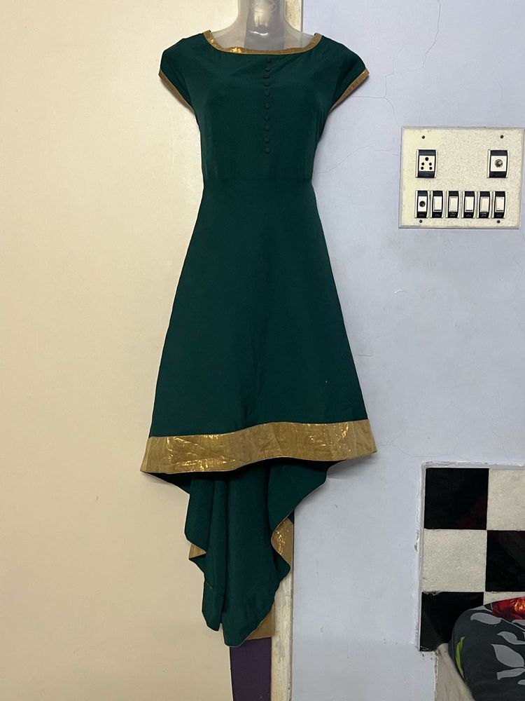 Pintrest Elegant Green Ethnic Gown