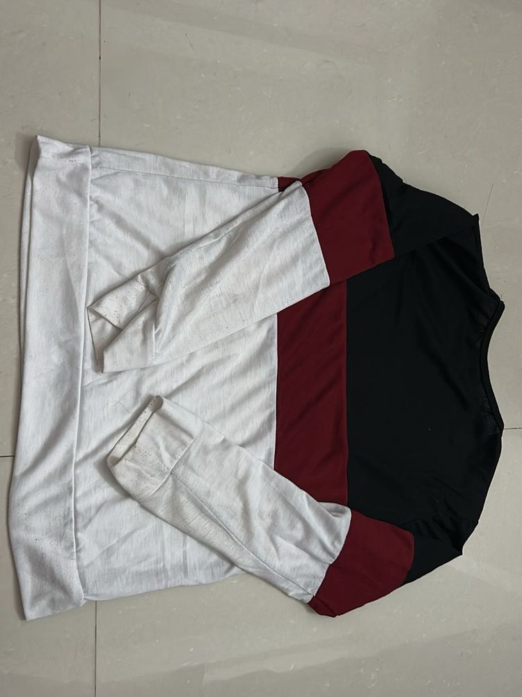 Color Blocked Long Sleeve T-Shirt