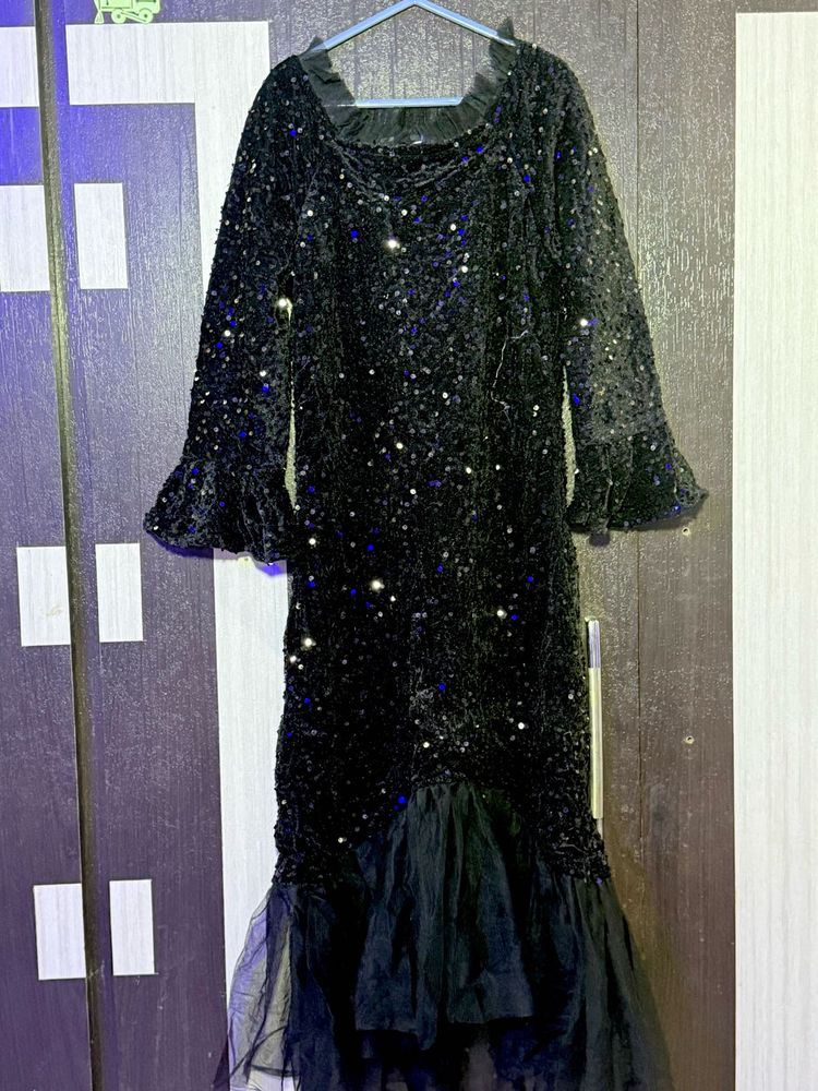 Black Bell Sleeves Mermaid Bodycon One piece