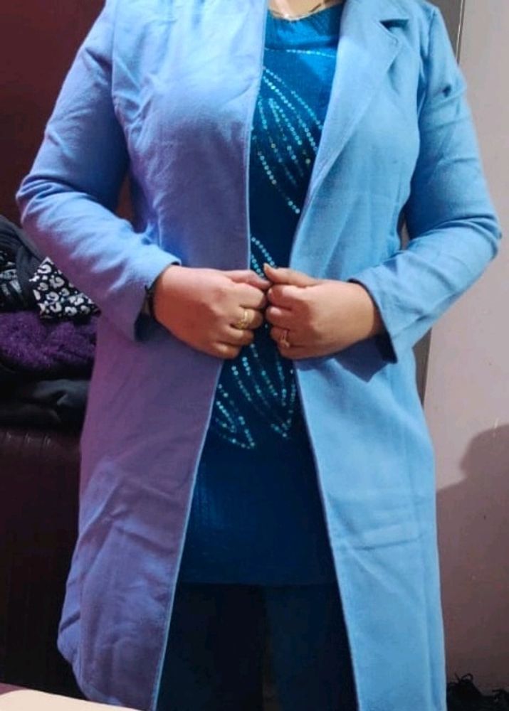 Ice Blue Over Coat 🧥