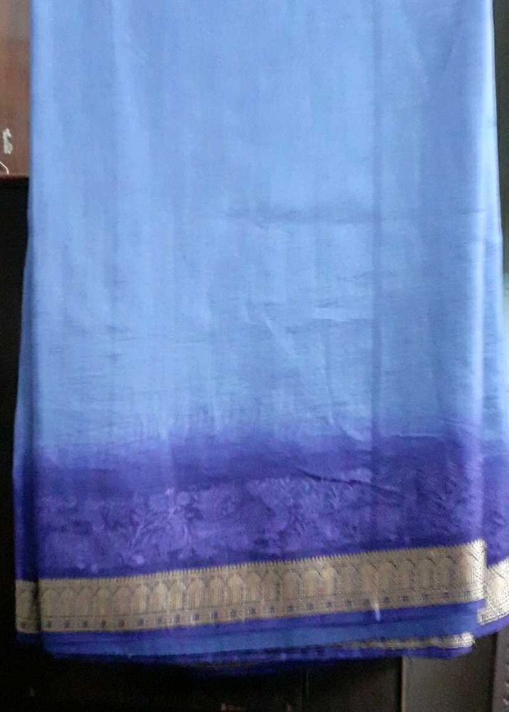 Elegant Blue silk Saree with blouse