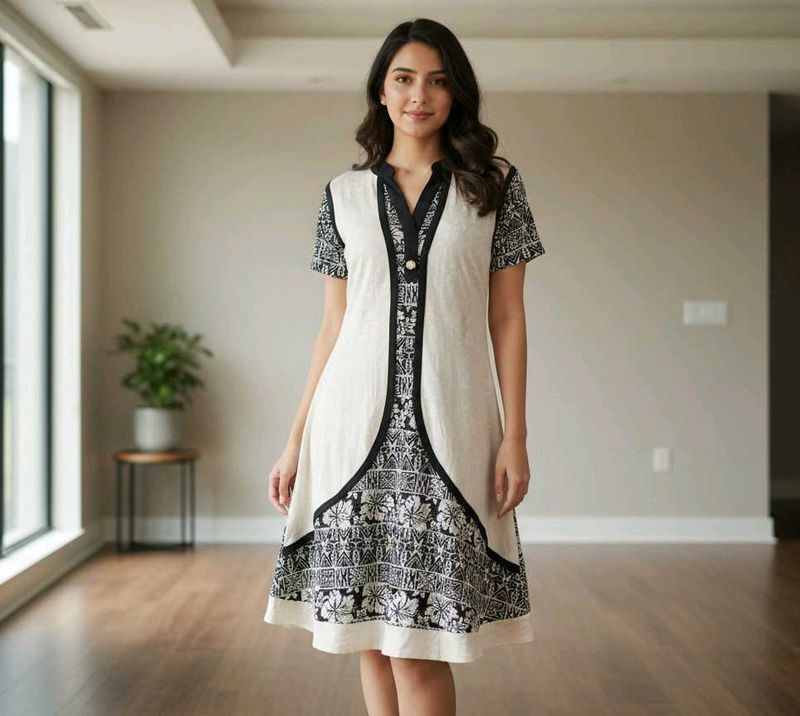 Stylish Black &amp; White Dress