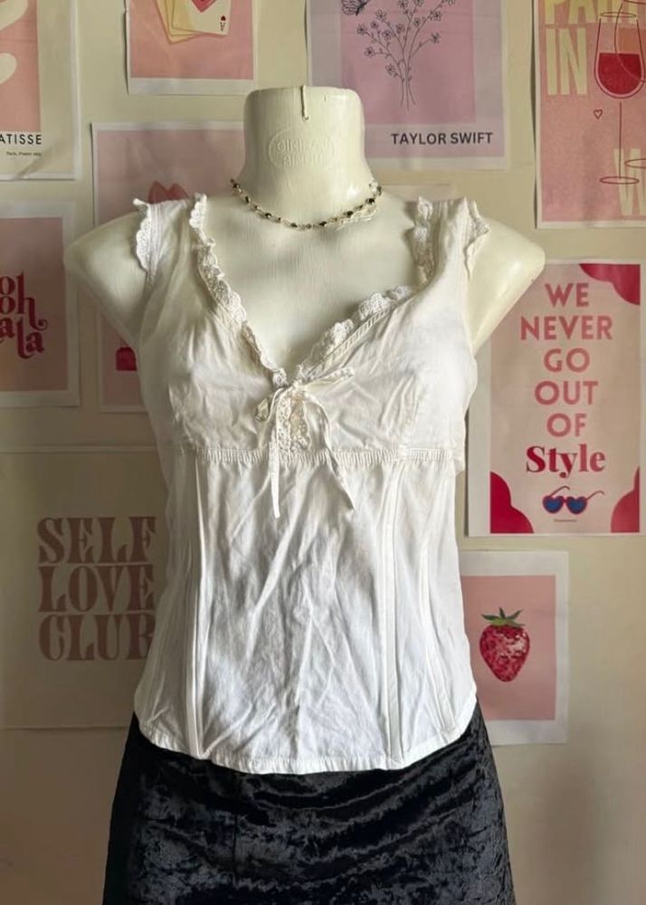 White Bones Corset Top