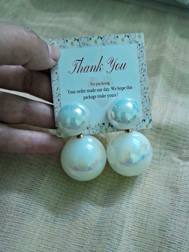 Pearlescent Double Ball Earrings