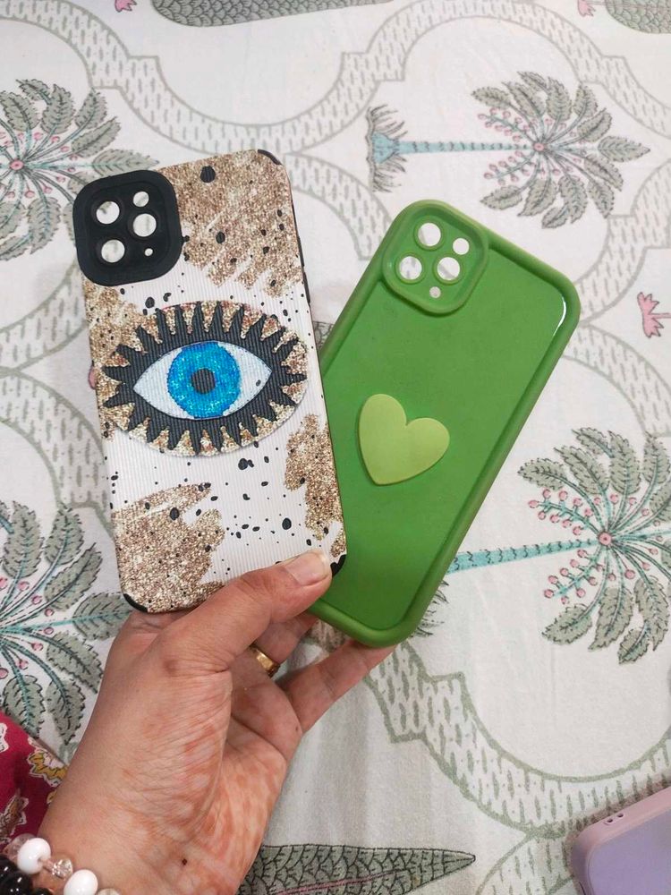 Phone Cases - Set of 2 (evil eye &amp; parrot green)