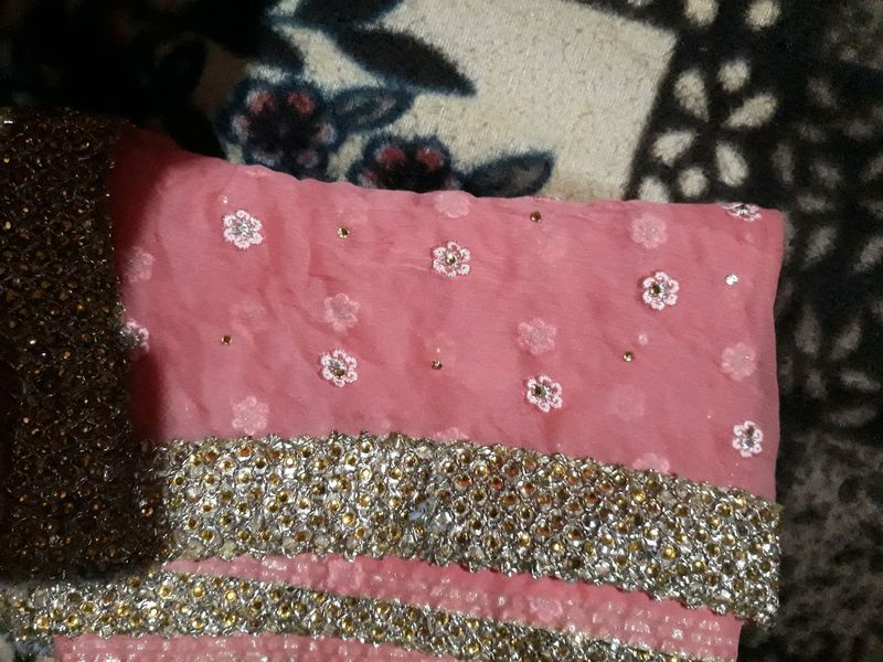 Heavy Pink Pure Dupatta