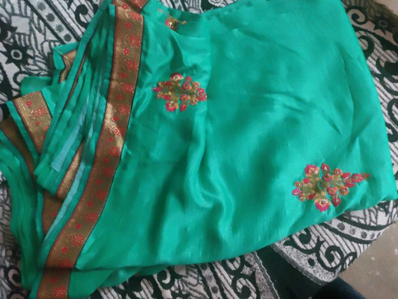 Silk Saree Embroidery