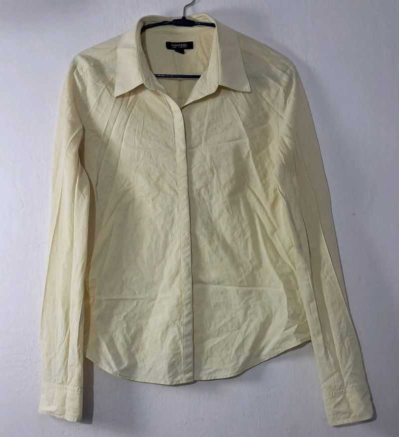 Light Yellow Button Up Shirt