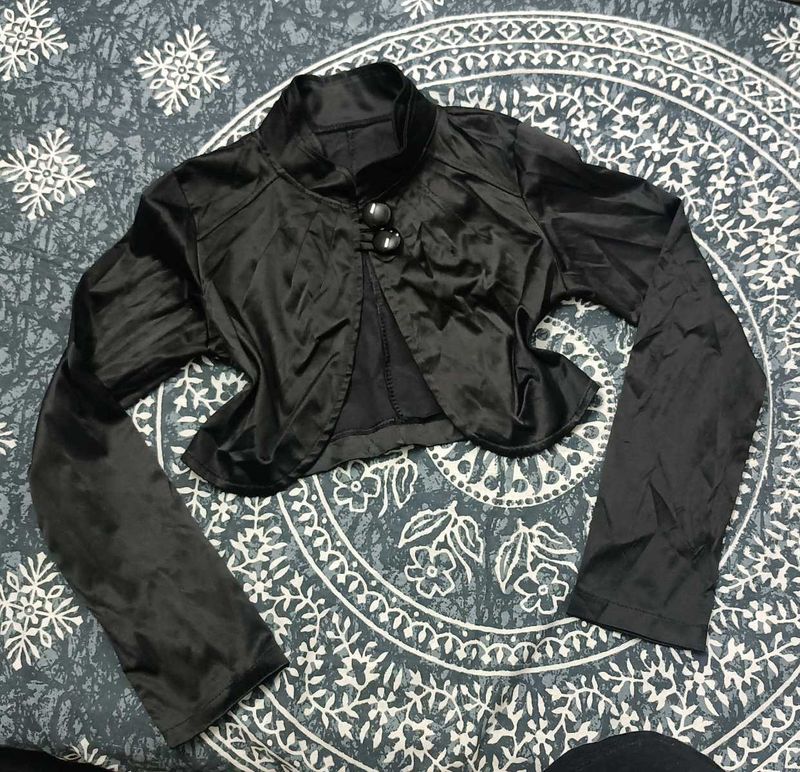 Black Crop Over Coat