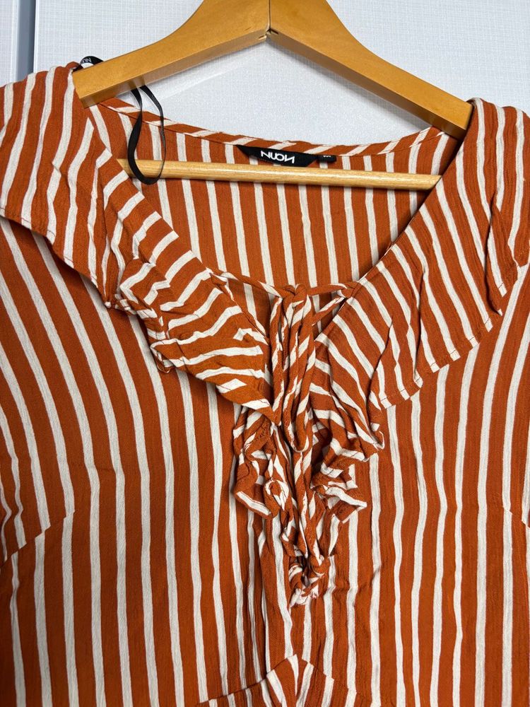 Striped Ruffle Top