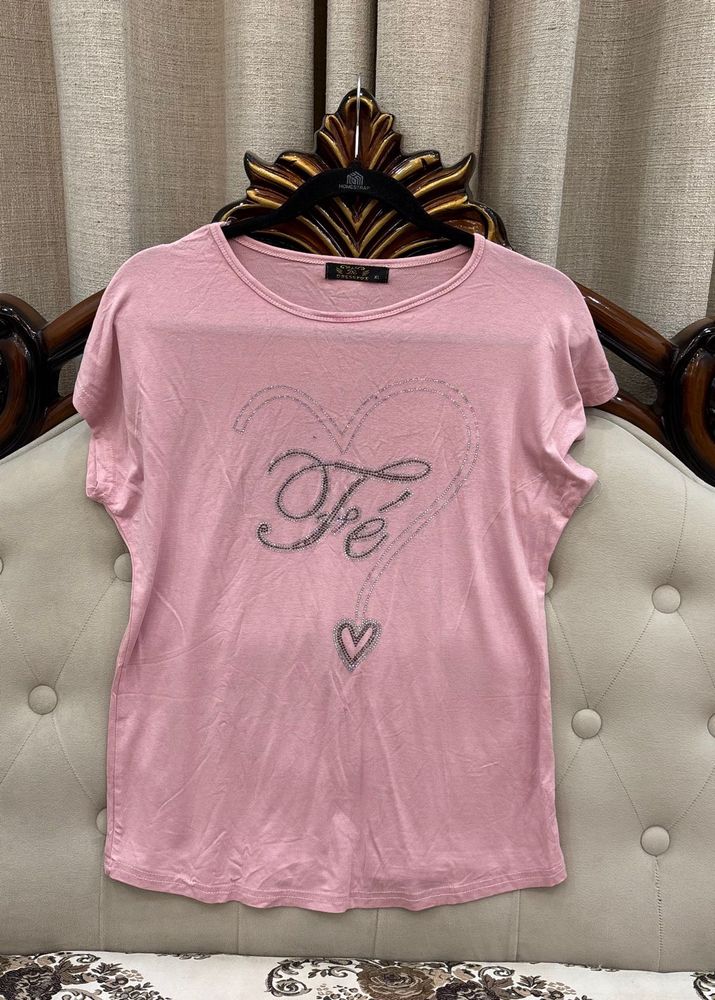 Pink Embellished Top
