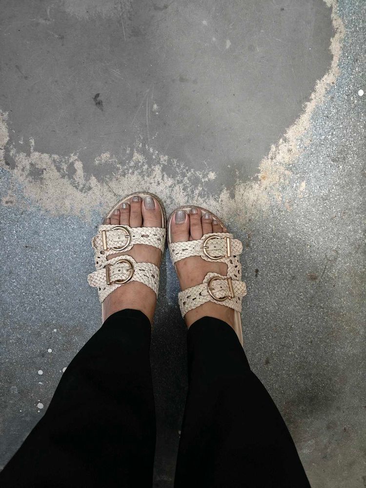 Boho Woven Buckle Sandals From Westside