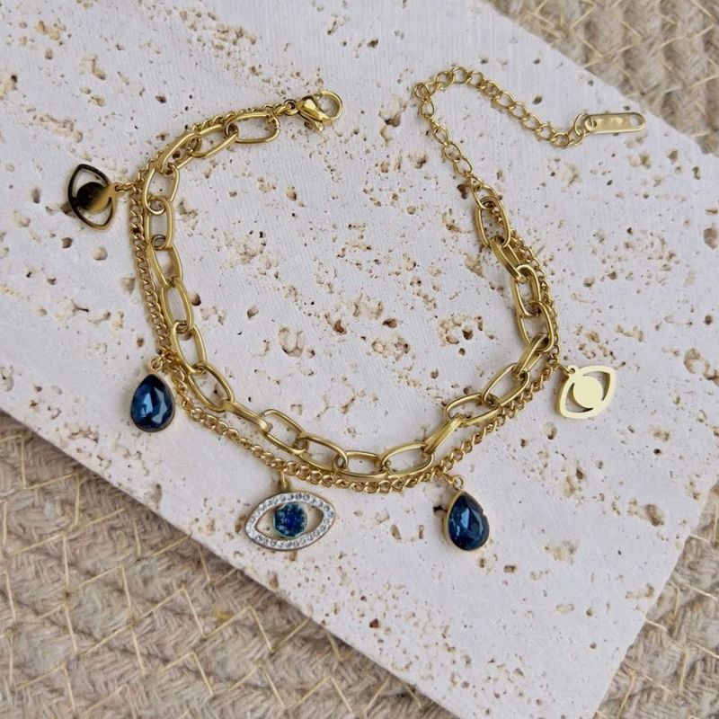 Double Layered Bracelet Anti-tarnish Rose Gold