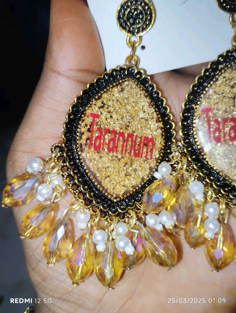Custom Name Statement Earrings