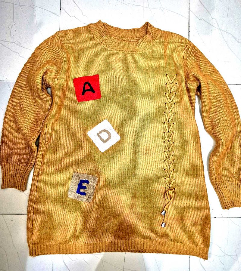 Unique Mustard Knit Sweater 💛🧡