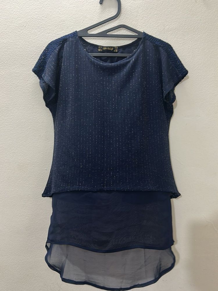 Navy Layered Top