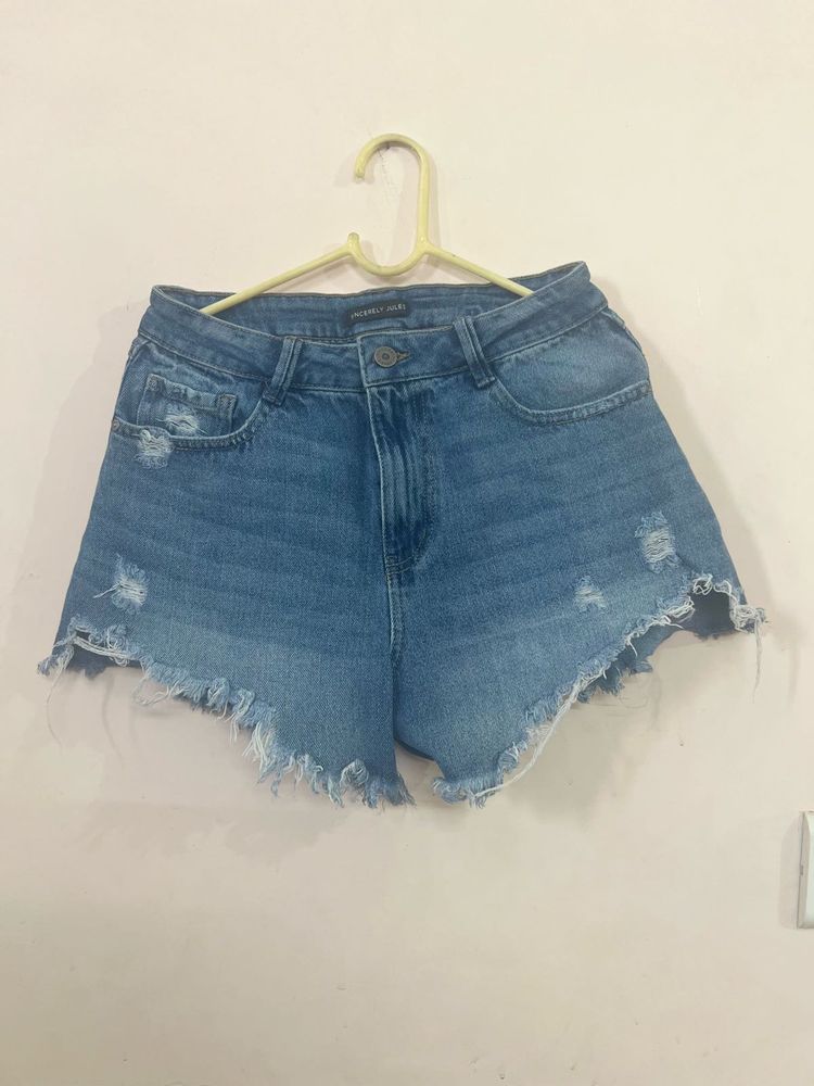 High Waist Denim Shorts