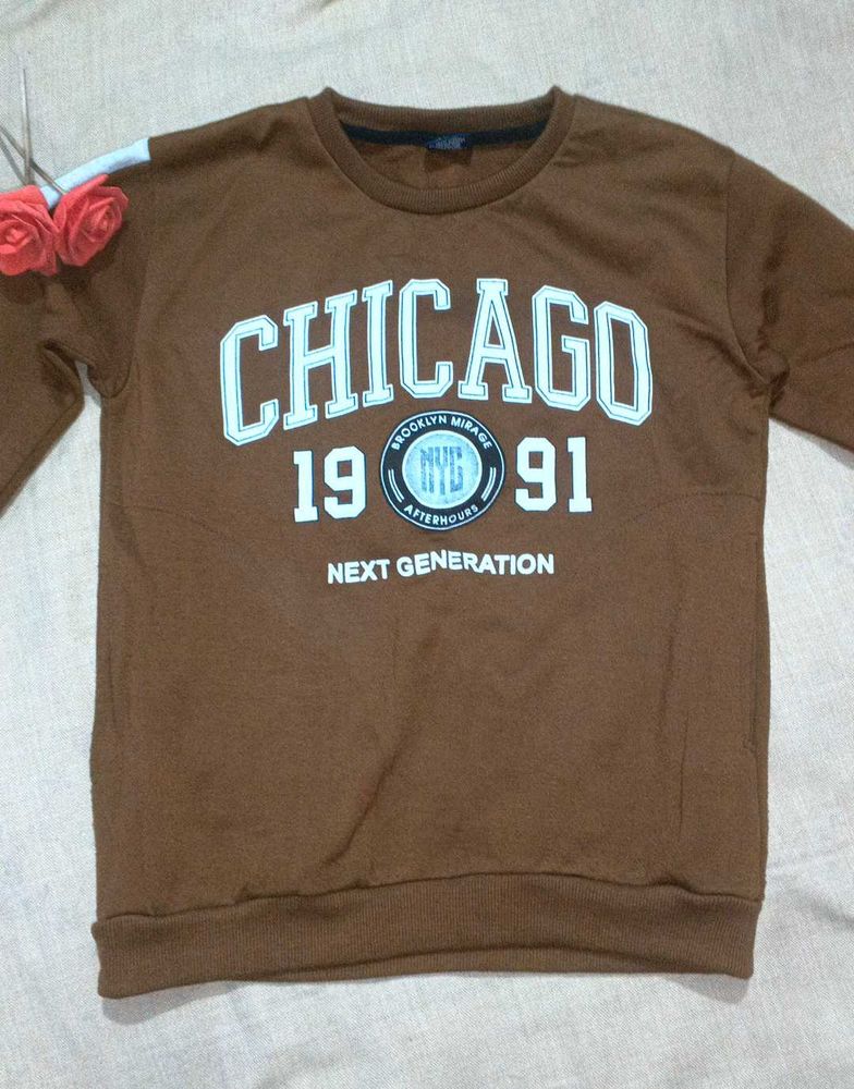 Brown Chicago Graphic Sweatshirt