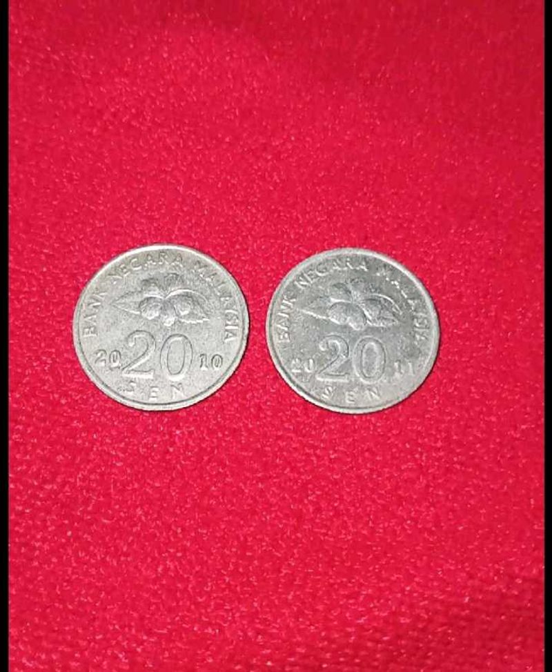 Malaysia 20 Sen Coins