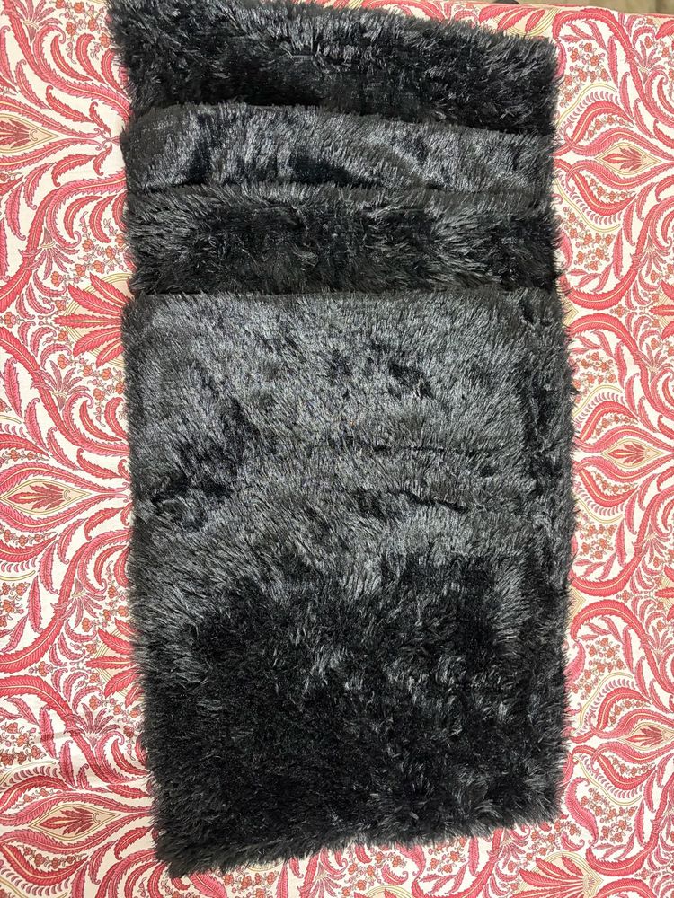 Black Fur Cushion Covers | 17x21 - 4 | 16x16 - 2
