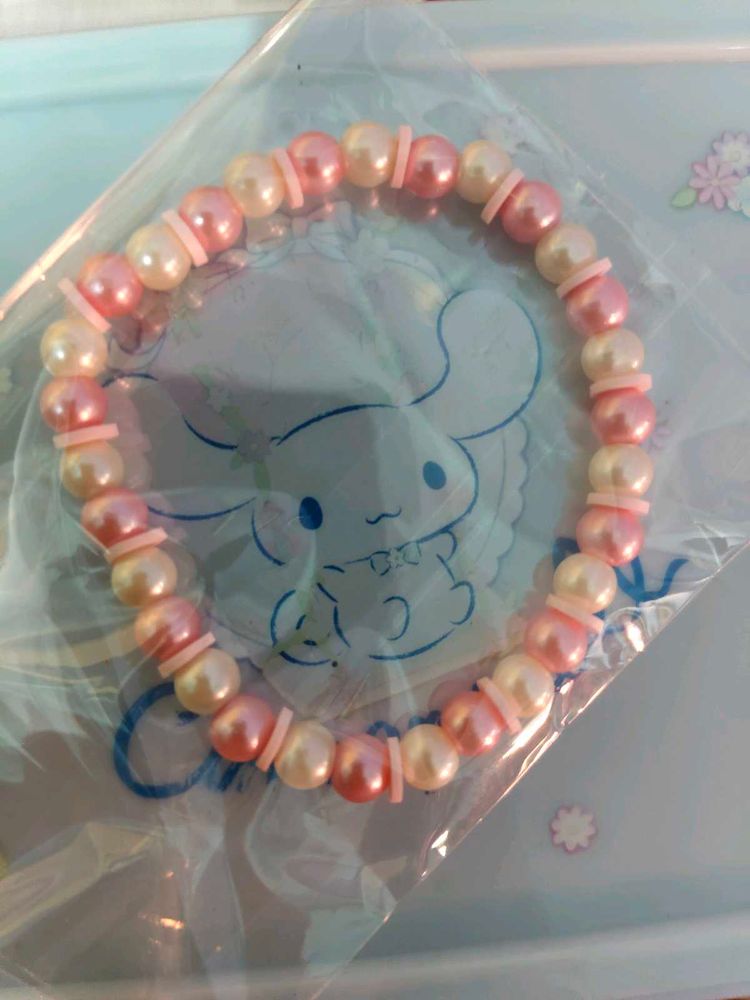 Pink Pearl Beaded Bracelet