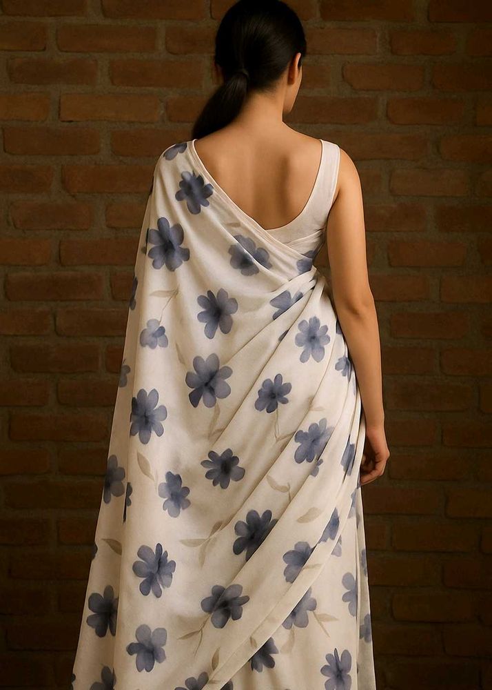 Floral Print Saree