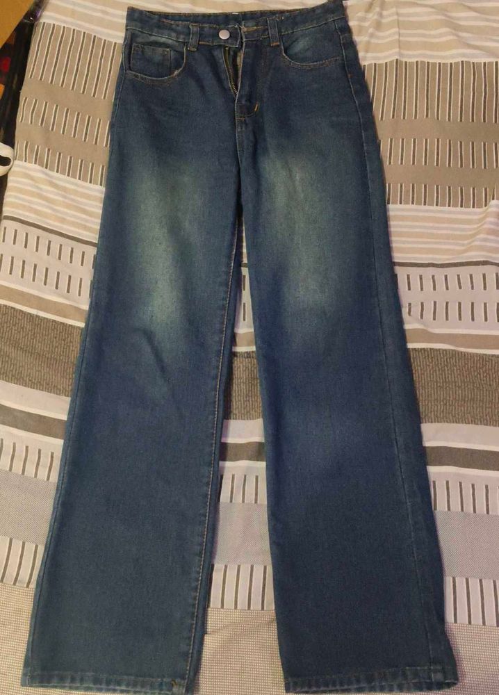 Wide Leg Denim Jeans