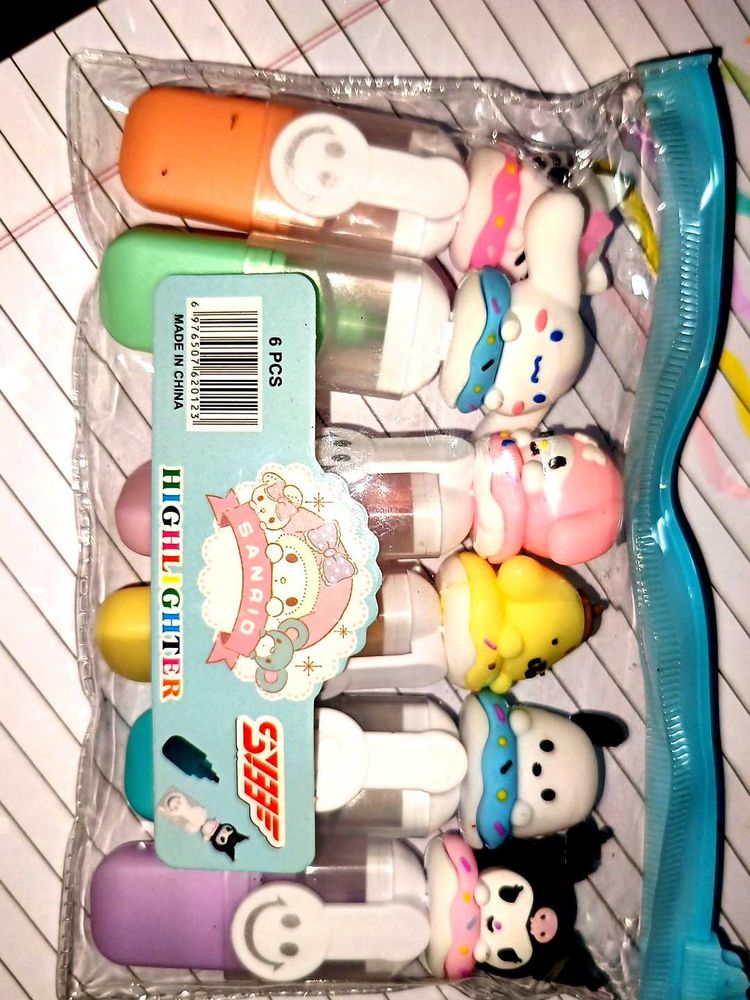 Sanrio Highlighters - 6 Pack