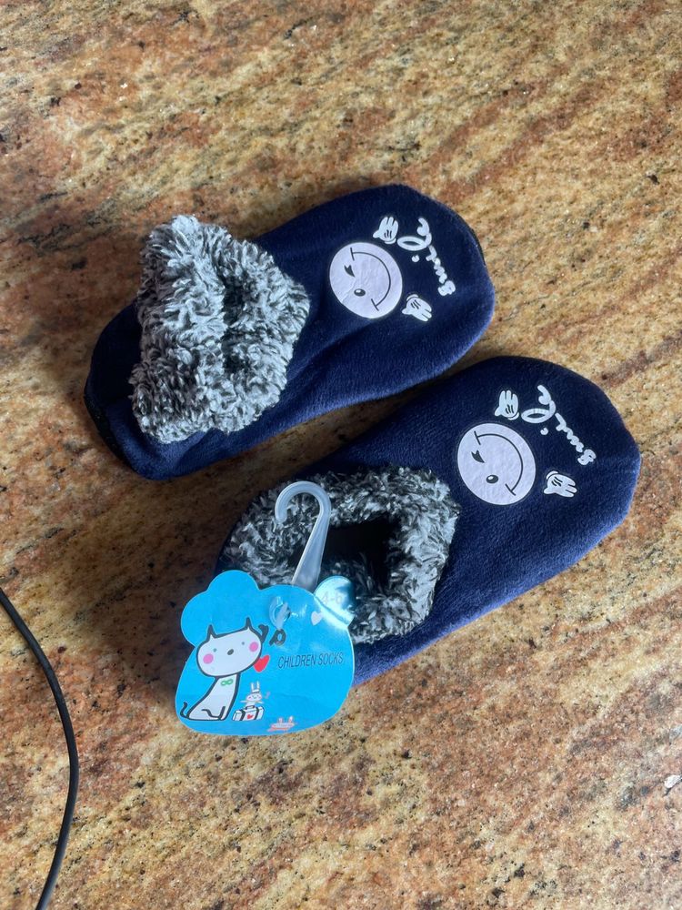 Blue Shoe Socks For Baby