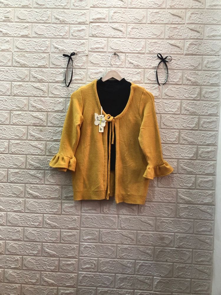 Style with swagidy 🎁 🌷Mustard Cardigan wit