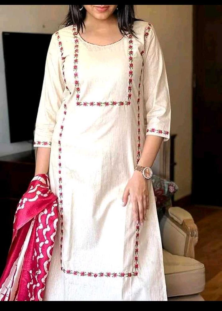 Embroidered Cotton Kurti