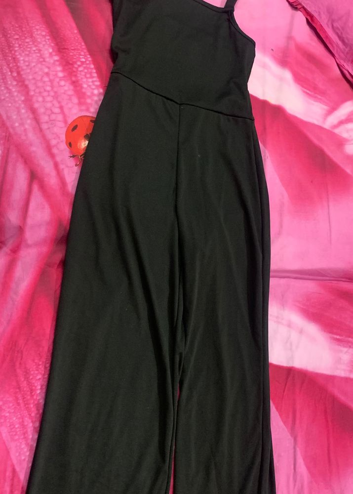 Brand New Black Satin Jumpsuit