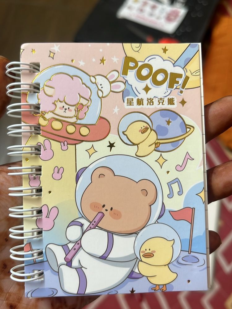 Diary Note Book Sticker Combo